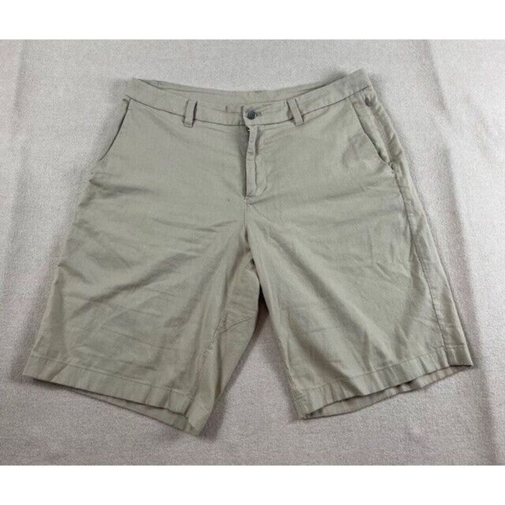 Lululemon Commission Short Relaxed *Qwick Oxford 11 Beige Size 34